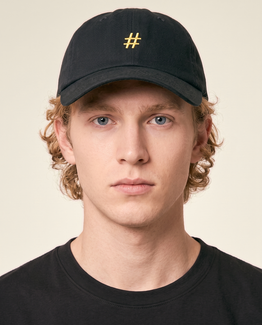 Casquette Dièse à broderie dorée — Noir profond