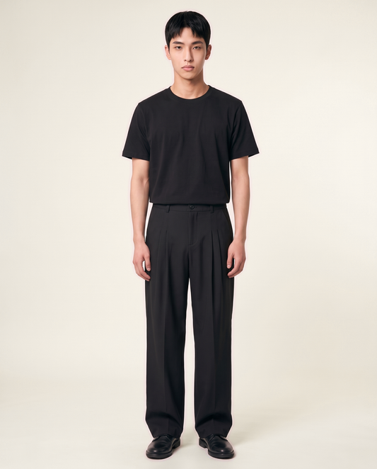 Pantalon Taille Haute Dièse — Noir profond