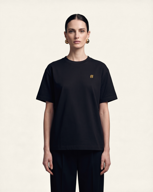 T-shirt Dièse à coupe boxy oversize — Noir profond