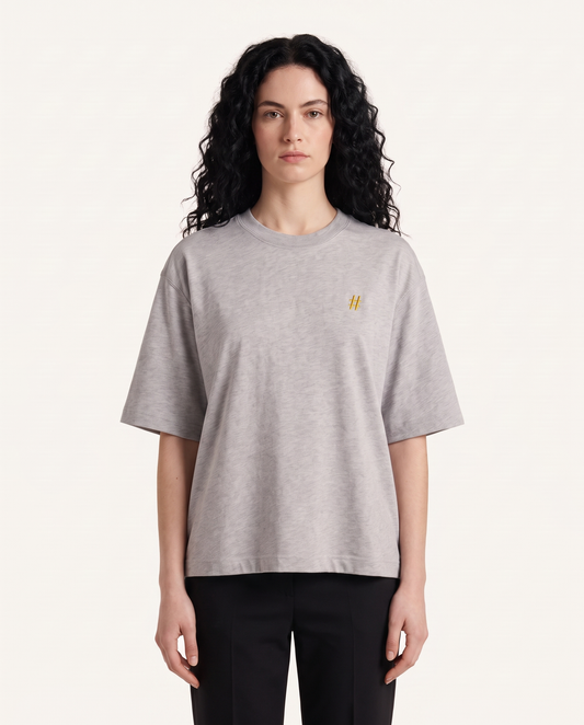 T-shirt Dièse à coupe boxy oversize — Gris chiné
