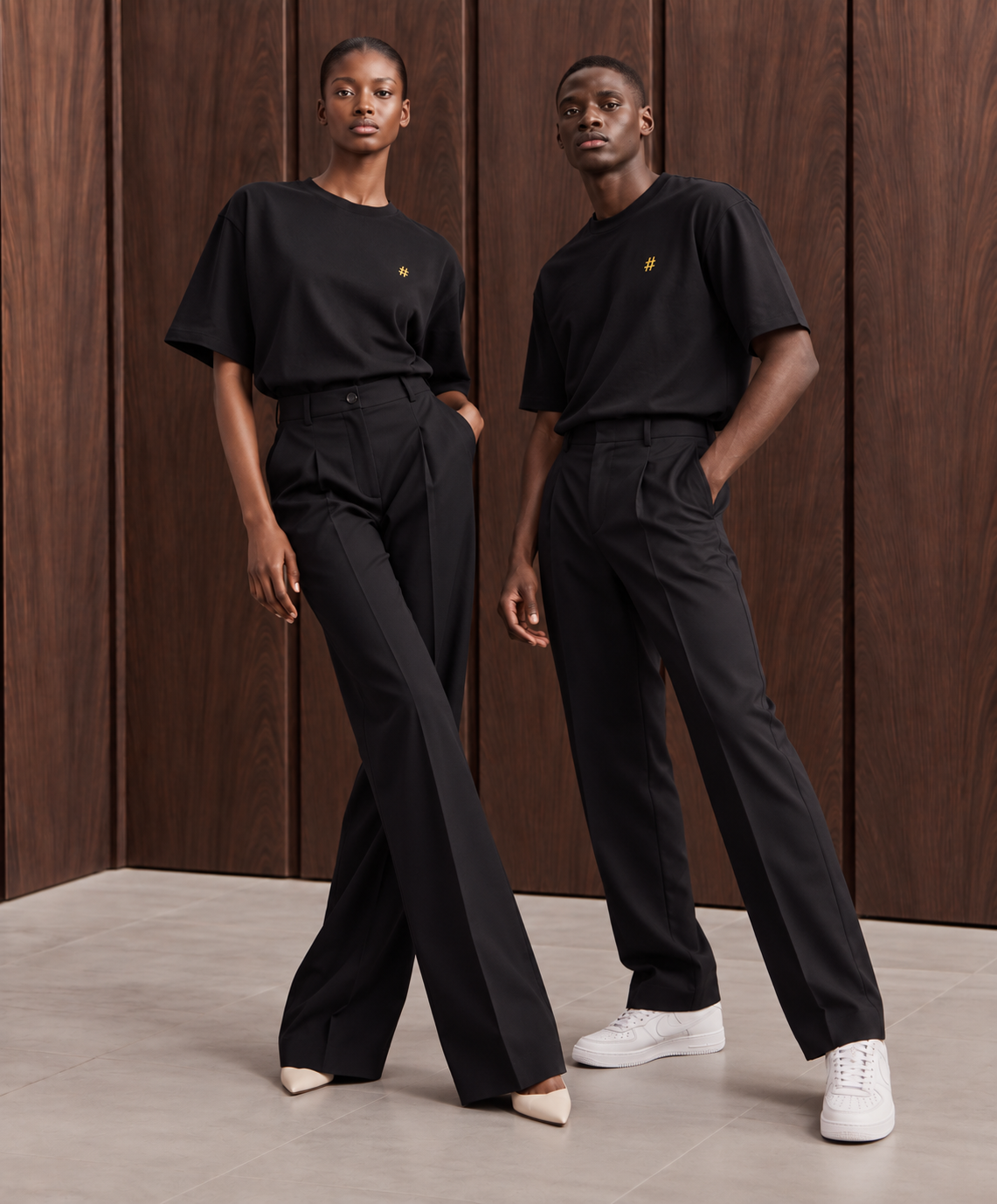Oversized boxy-fit Dièse T-shirt — Deep black