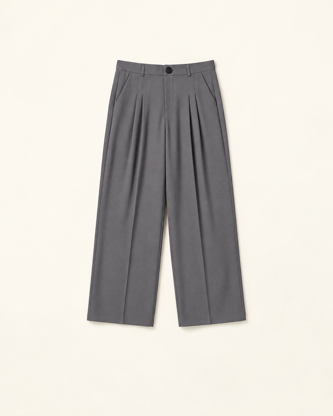Dièse High-Waisted Trousers — Slate Grey