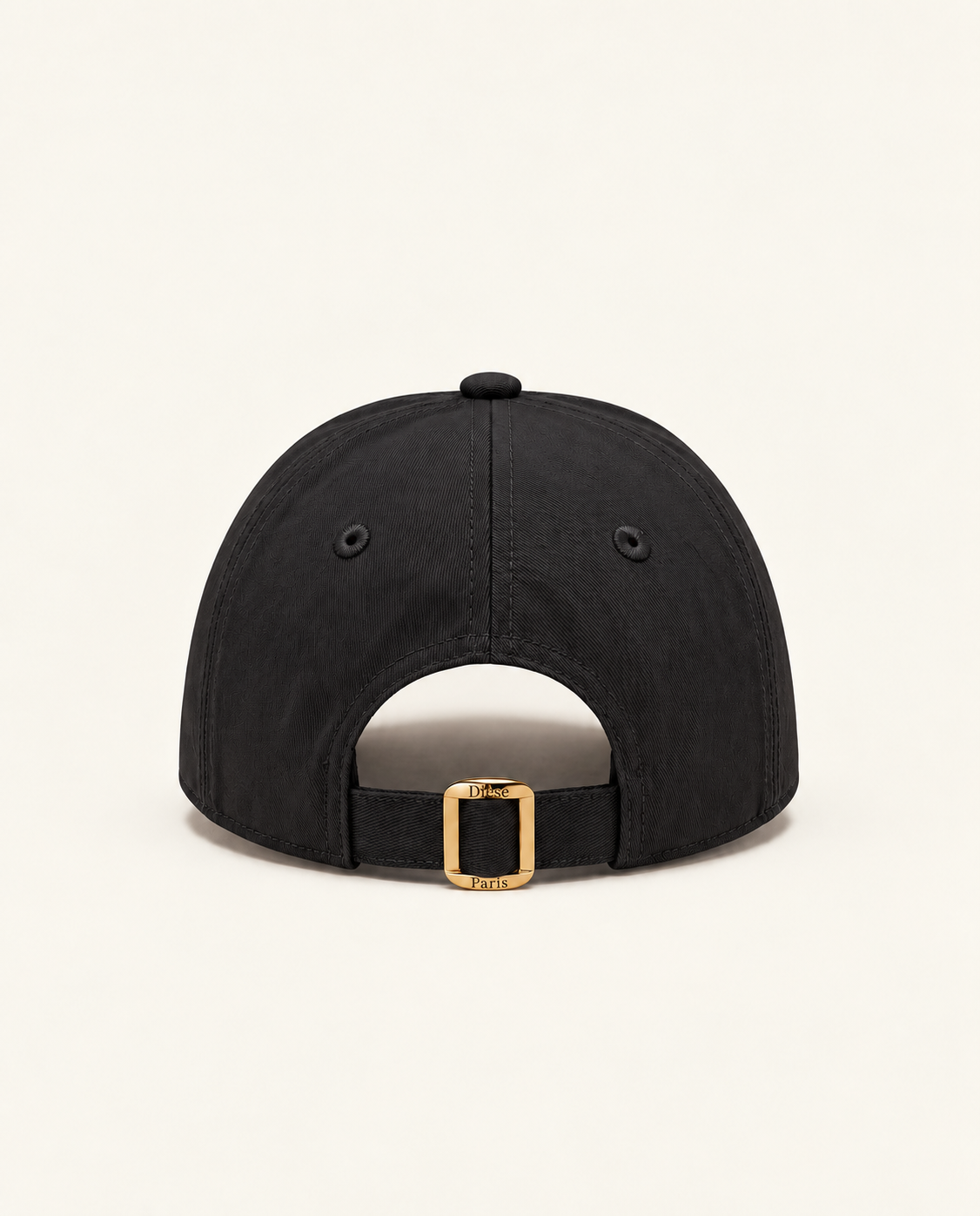 Dièse cap with gold embroidery — Deep black