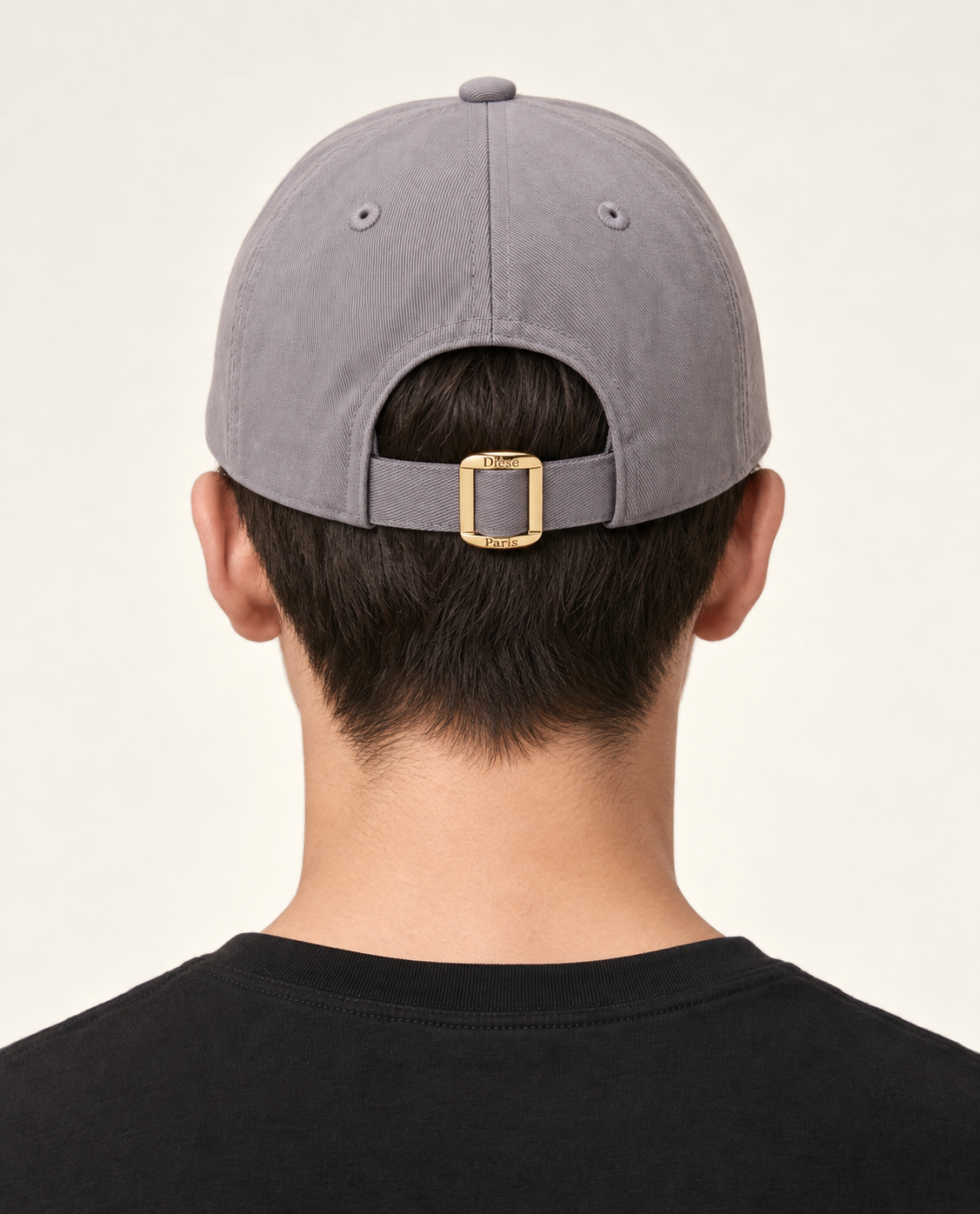 Dièse cap with gold embroidery — Light slate grey