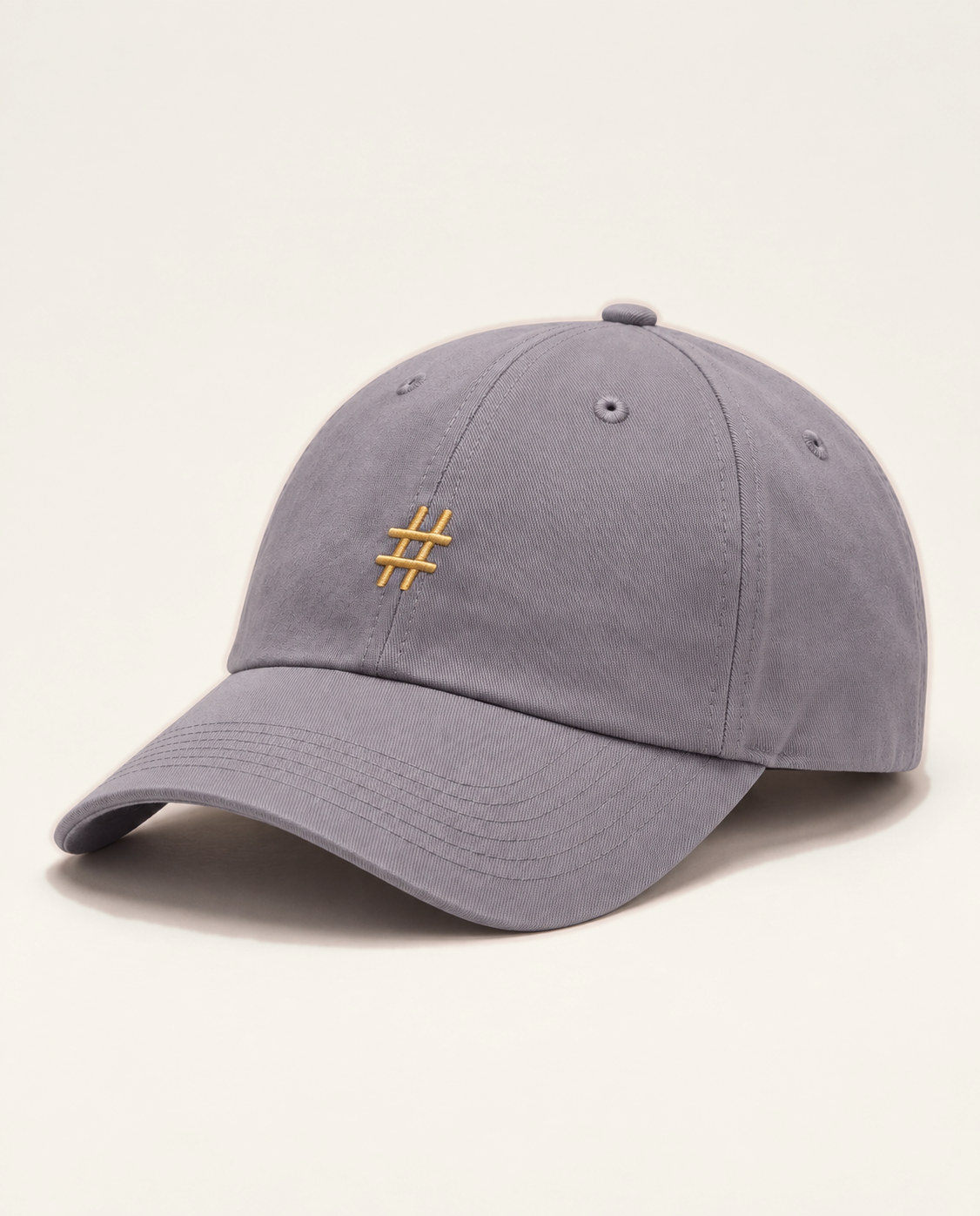 Dièse cap with gold embroidery — Light slate grey