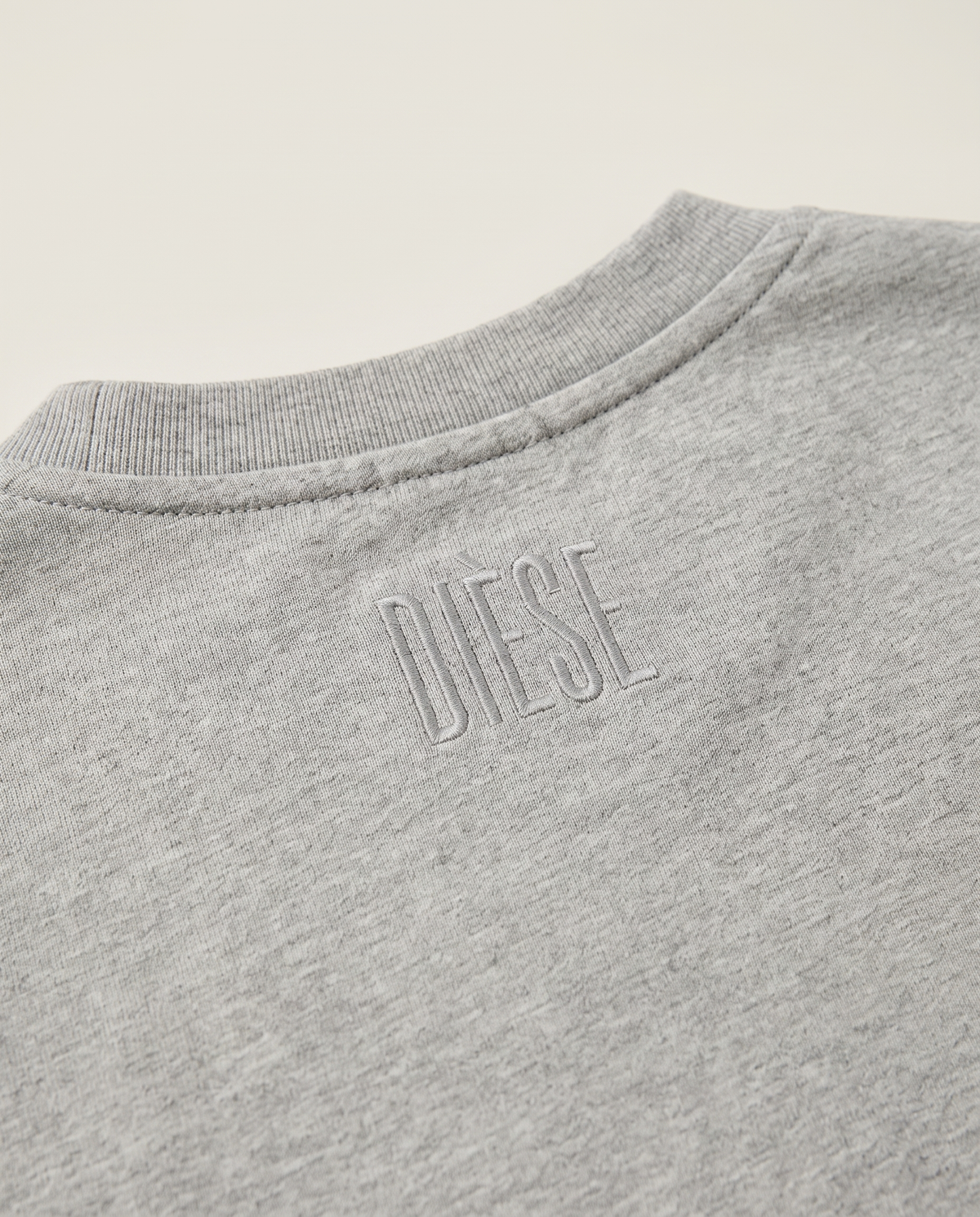 Oversized boxy-fit Dièse T-shirt — Heather grey