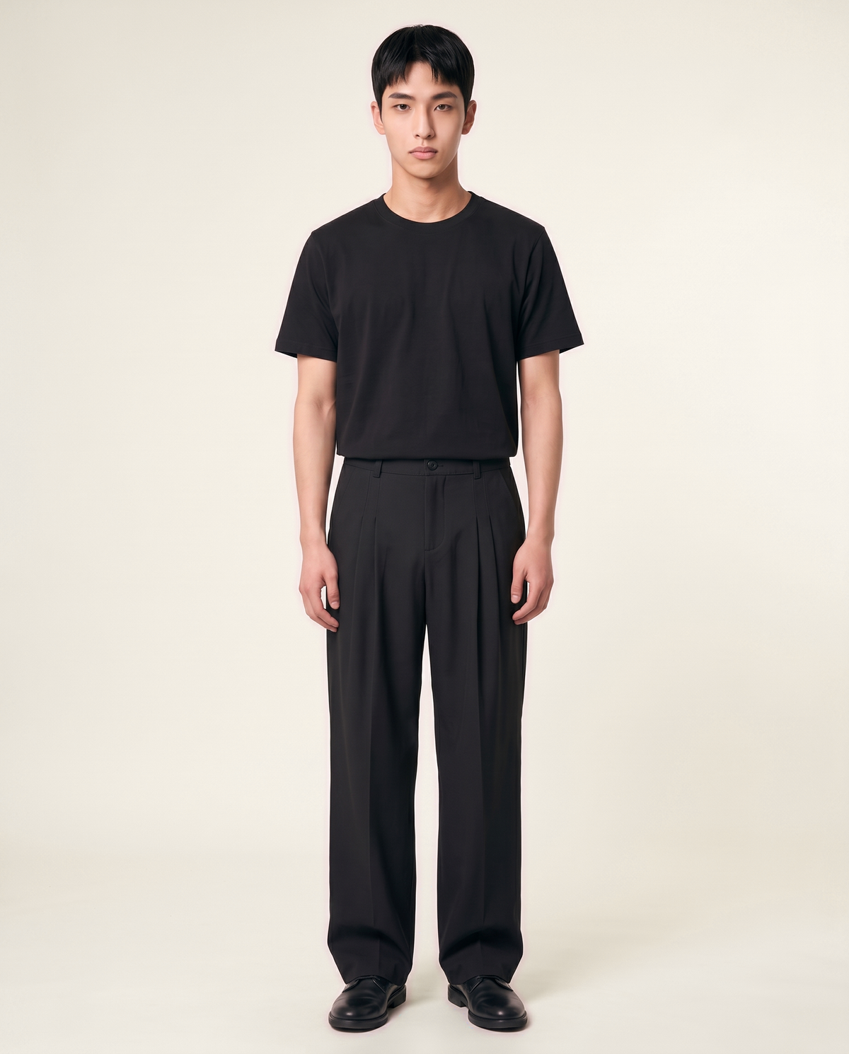 Dièse High-Waisted Trousers — Deep Black