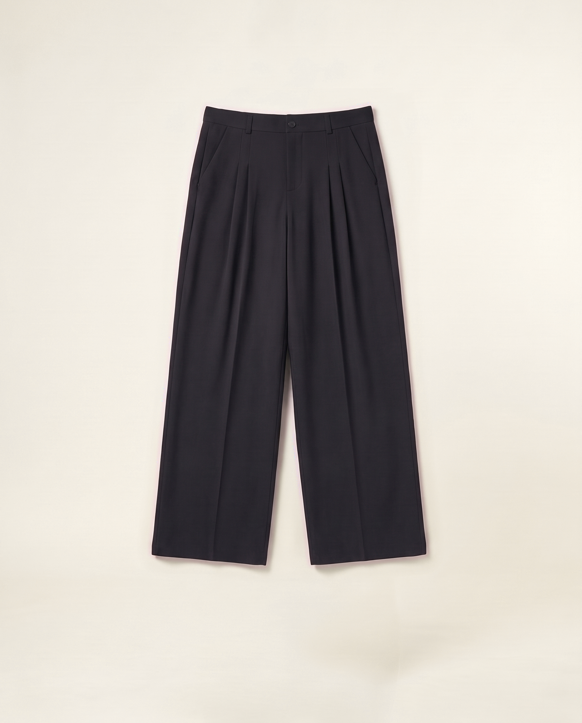 Dièse High-Waisted Trousers — Deep Black
